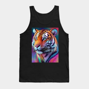 Vibrant Tie Dye Tiger Pattern Tank Top